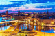 Night panorama of Stockholm, Sweden Wall Mural
