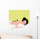 Beautiful Spa Woman Enjoying Stone Therapy Wall Mural