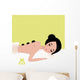 Beautiful Spa Woman Enjoying Stone Therapy Wall Mural
