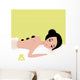 Beautiful Spa Woman Enjoying Stone Therapy Wall Mural