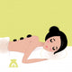 Beautiful Spa Woman Enjoying Stone Therapy Wall Mural