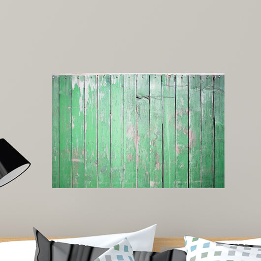 Old Green Wooden Wall