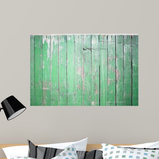 Old Green Wooden Wall