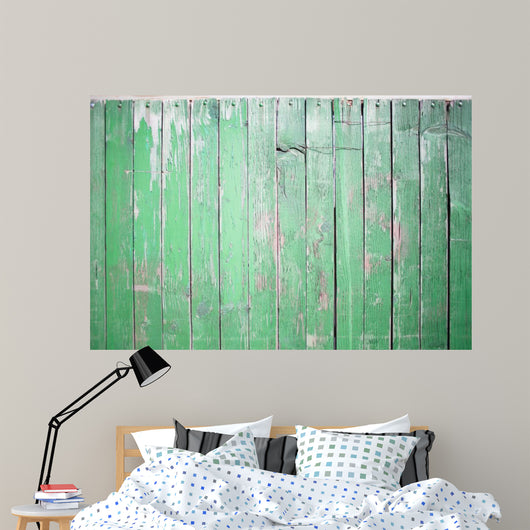 Old Green Wooden Wall