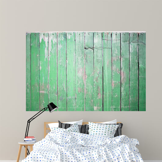 Old Green Wooden Wall