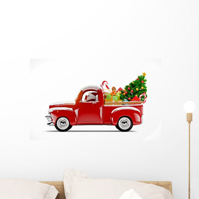 Christmas Wall Decal shown on a wall