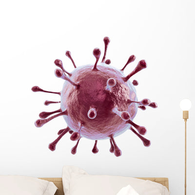 3D Cell Virus shown on a wall