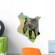 Kenya Map Elephant Wall Decal