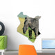 Kenya Map Elephant Wall Decal