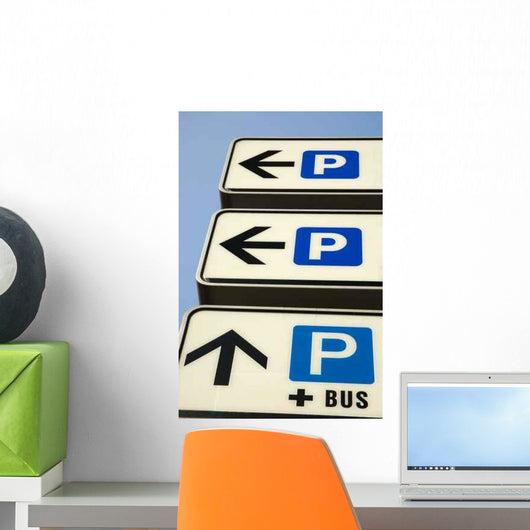 Parking Signs with Different Wall Decal