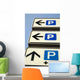 Parking Signs with Different Wall Decal