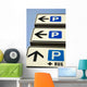 Parking Signs with Different Wall Decal