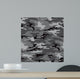 Grey Camouflage Seamless Pattern Wall Decal