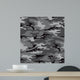 Grey Camouflage Seamless Pattern Wall Decal
