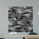 Grey Camouflage Seamless Pattern Wall Decal