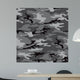 Grey Camouflage Seamless Pattern Wall Decal