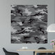 Grey Camouflage Seamless Pattern Wall Decal