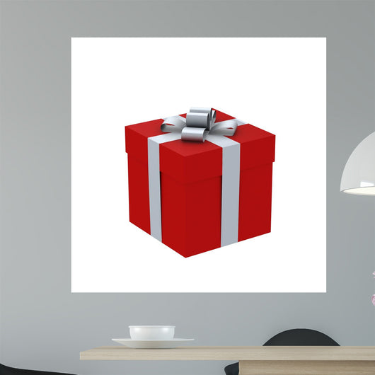 Red Gift Box Wall Mural