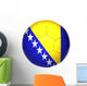 Football Ball with Bosnia and Herzegovina Flag Wall Decal