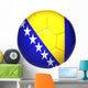 Football Ball with Bosnia and Herzegovina Flag Wall Decal
