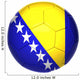 Football Ball with Bosnia and Herzegovina Flag Wall Decal