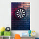 Dart Board Brick Wall Wall Decal