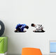 judokas fighters fighting men silhouettes Wall Decal