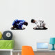 judokas fighters fighting men silhouettes Wall Decal