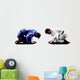 judokas fighters fighting men silhouettes Wall Decal