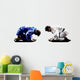 judokas fighters fighting men silhouettes Wall Decal