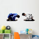 judokas fighters fighting men silhouettes Wall Decal