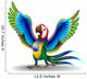 Macaw Cartoon with Brazil Flag Colors Wall Decal