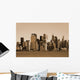 Manhattan skyline sepia toned Wall Mural