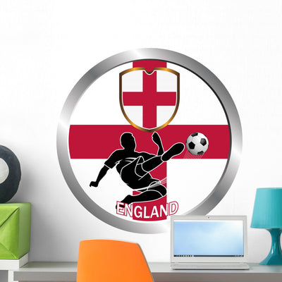 Team England Wall Decal shown on a wall