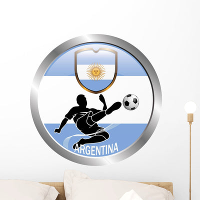 Team Argentina Wall Decal shown on a wall