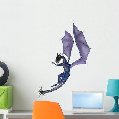 Blue Dragon shown on a wall
