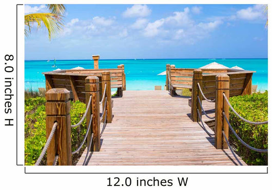Beautiful tropical landscape on Providenciales Island in the Wall Mural