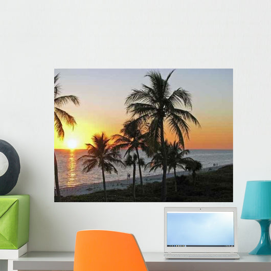 Sunset over Ocean Tropical Wall Decal