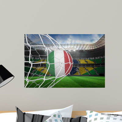 Football Italy Colours Back shown on a wall