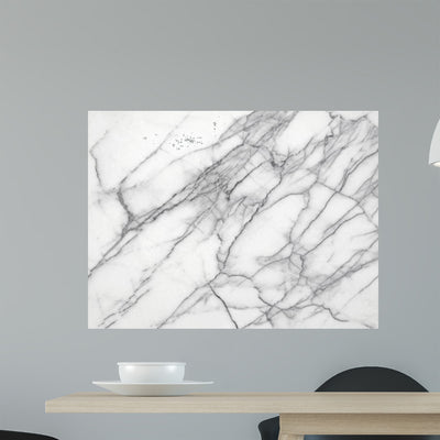 White Marble Highres Wall Mural shown on a wall