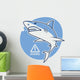 Evil Shark Warning Sign Wall Decal