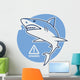 Evil Shark Warning Sign Wall Decal