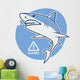 Evil Shark Warning Sign Wall Decal