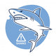 Evil Shark Warning Sign Wall Decal
