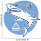 Evil Shark Warning Sign Wall Decal