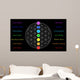 Flower of Life Chakras Description Black Wall Mural