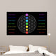 Flower of Life Chakras Description Black Wall Mural