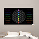 Flower of Life Chakras Description Black Wall Mural