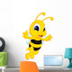 Cute bee cartoon Wall Decal