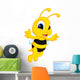 Cute bee cartoon Wall Decal